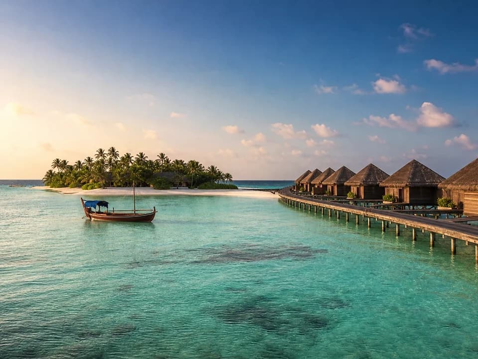 A private sandbank in Maldives